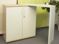 Sideboard mit drehbarem Besprechungsansatz Dekor Baleareneiche - perlweiÃ