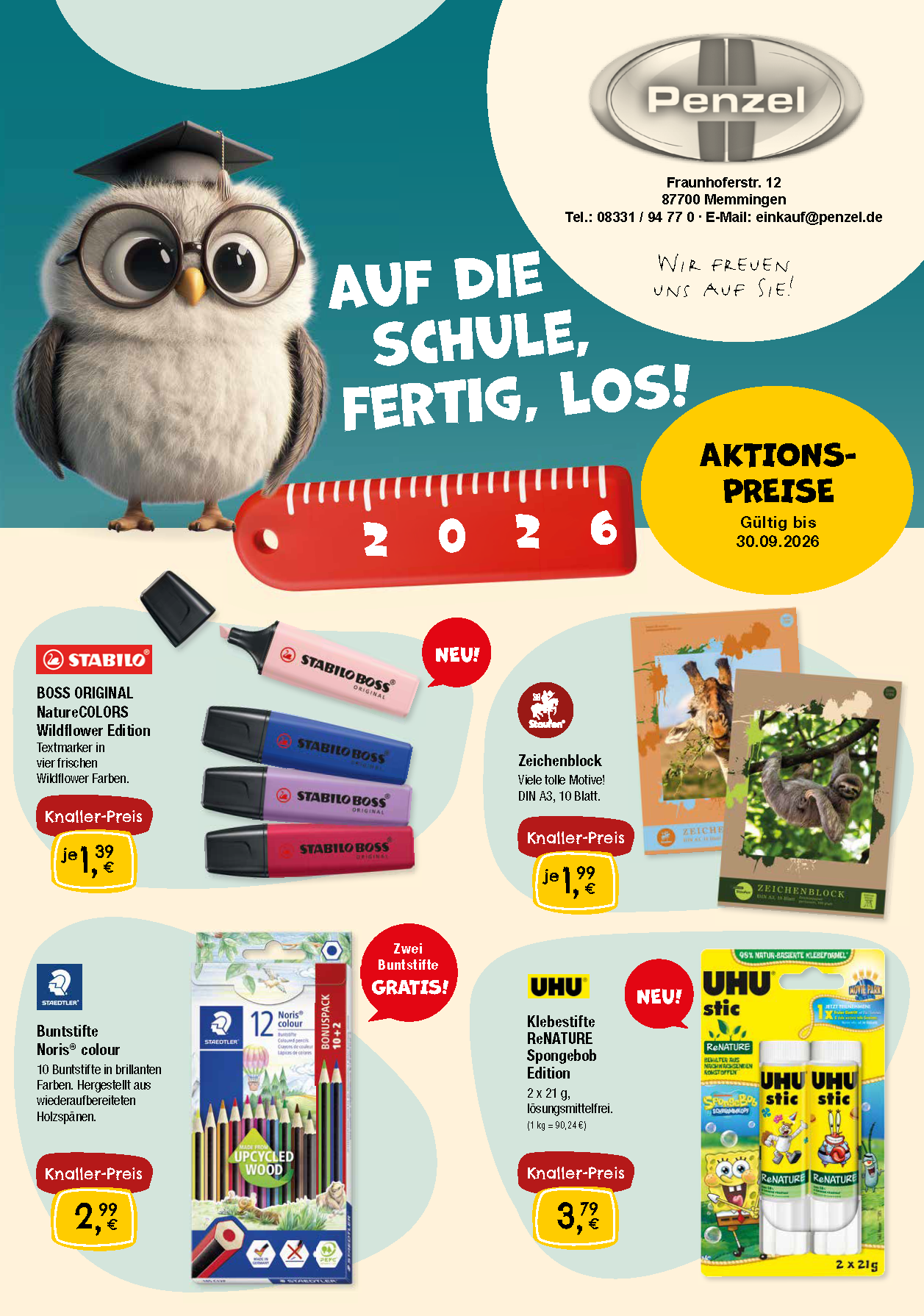 Prospekt zum Schulanfang